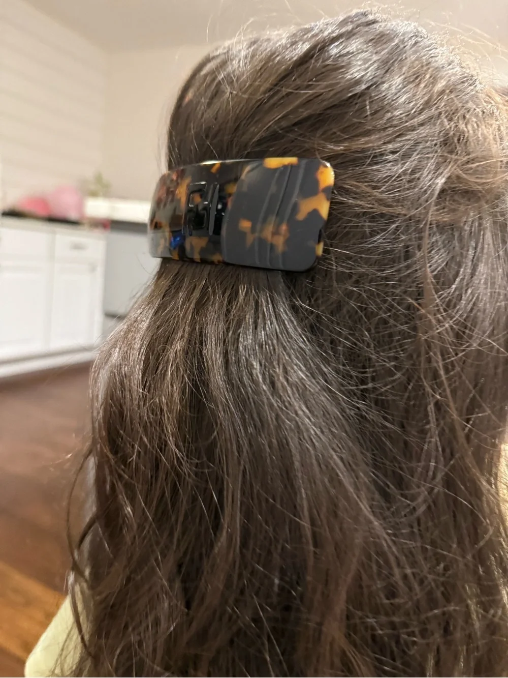 Fendi FF Tortoise Shell Resin Hair Barette Oversized - Picture 5 of 5